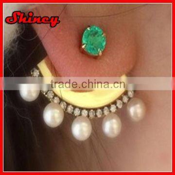 Shiney Jewely 2014 New Alloy Earring,pearl Earing Designs
