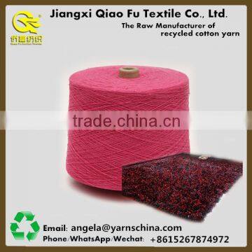 Wholesale open end yarn recycled cotton yarn dyed yarn carpet yarn