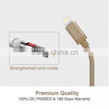 Nylong & TPE Mfi Original 8 Pin Circular Connector Wholesale USB Cable for IOS photo-3