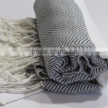 Tunisian Fouta Peshtemal with fringes