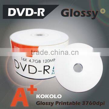 Taiwan A+ DVD-R, 16gb dvd printable dvd, blank dvd-r inkjet printable