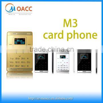 6.5mm slim M3 Card mobile phone, AIEK mini Phone Low Radiation FM MP3