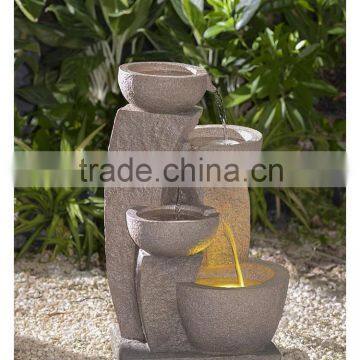 New Products Outdoor Decorative Stone Finish Pouring Bowls Water Fountain