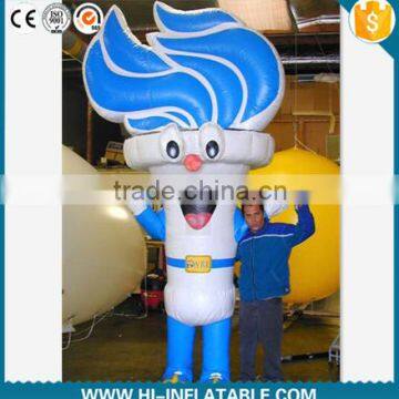 2015 popular advertising inflatable torch costume,inflatable moving costume torch cartoon