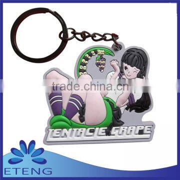 High-quality Economical Fashion Custom Design Rubber Keyring photo-6