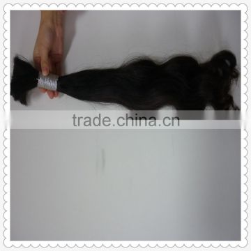 100% virgin remy indian human hair bulk hair extensin