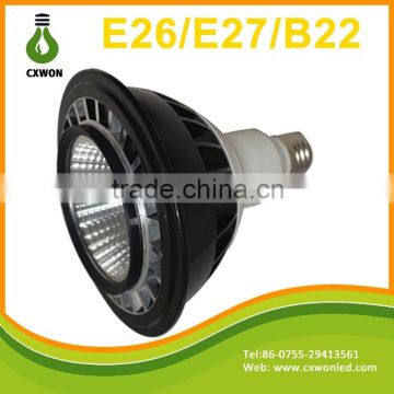 High perfomance led par light COB black covering 20w dimmable p38 led spotlight