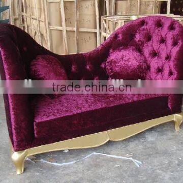 Hotel classical wooden loveseat sofa 005