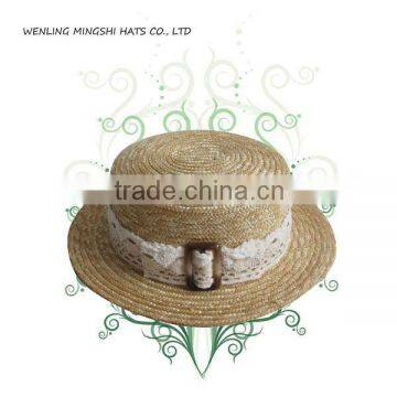 summer straw fedora hat for woman