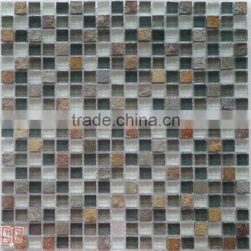 300 x 300mm Shanghai 3d Cube Marble Glass Mosaic Tiles