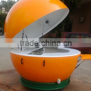 high qulity mobile fruit shaped kiosk for breakfast price