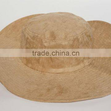 Blank suede light brown bucket hat