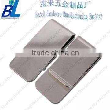 Simple blank stainless steel metal money clip for promotional gifts