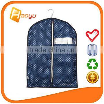 Green fashion polyester fabric suit bag for garment bag