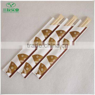 Paper Sleeve wrapped packing Disposable Bamboo Chopsticks