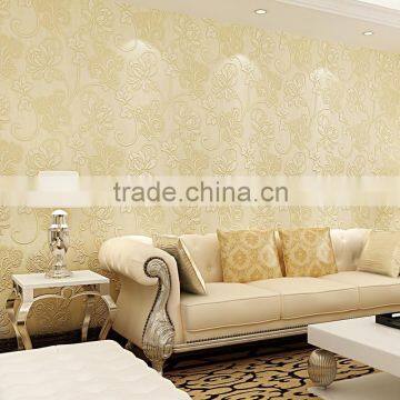 PVC Waterproof Deep Embossed Wallpaper for Living Room photo-2