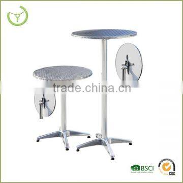 Adjustable Aluminium Garden Round Outdoor Indoor folding Bar Cafe Table                        
                                                Quality Choice