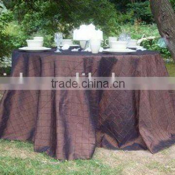 Tablecloth,taffeta table cover,pintuck table linen,hotel/banquet table cover