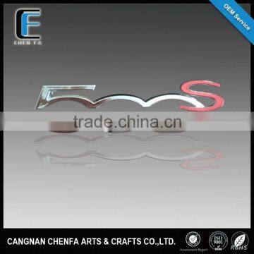 New arrival 3D self-adhesive ABS plastic chrome letterings for cars