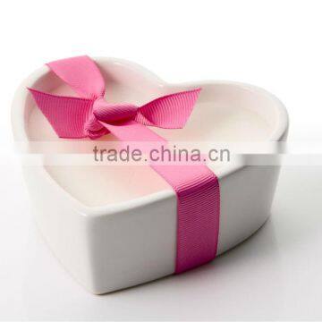 New Heart Candle in Ceramic Jar/ Heart shape scented candle/ heart shape candle/ soy wax