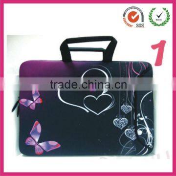 Anti-static and waterproof floral neoprene portable laptop case for women (factory)