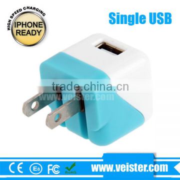 High quality! 5v 1a multiple US Plug Folding USB AC 240V wall mount usb charger for Samsung