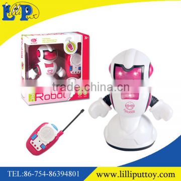 Funny R/C 2 channel robot toy with music and light