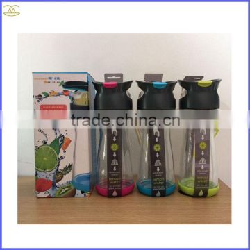 2016 Factory Supply Food Grade Lemon Bottle Fruit Infuser Water Bottle Fruit Juice Glass Bottle