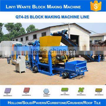 QT4-25 sand and cement brick making machine hollow block machine for sale