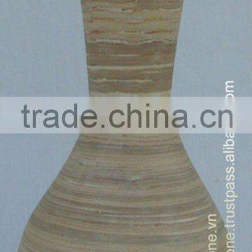 Coiled bamboo vase