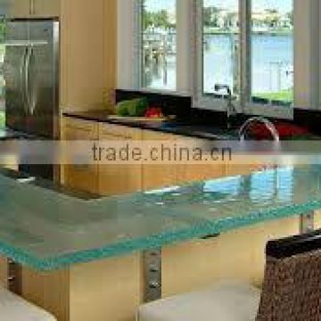 kitchen toughened glass countertop