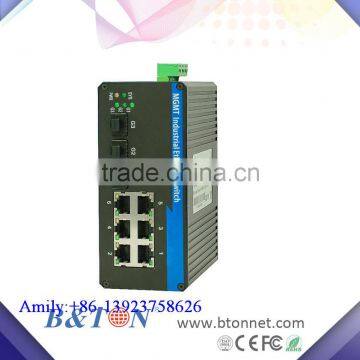 3*1000M SFP Slots+6*RJ45 with 100M, Gigabit PoE Managed Industrial Ethernet Optical Fiber Switch