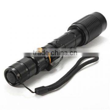 XML T6 Zoomable LED Flashlight Rechargeable 18650 Battery Charger led flat torch