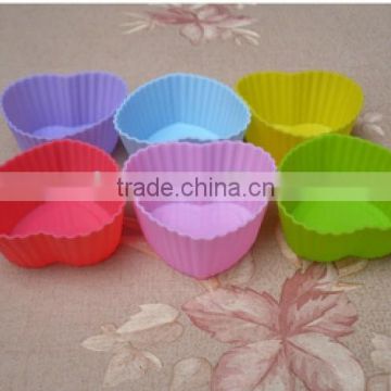 2014 FDA & LFGB standard high quality heart shaped silicone lace molds for cake decorating