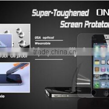 Super tough tempered glass screen protector for iphone 5/sumsung note