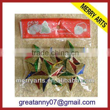 Custom New Style Gold Star Christmas Tree Ornaments Cheap Christmas Tree Decoration