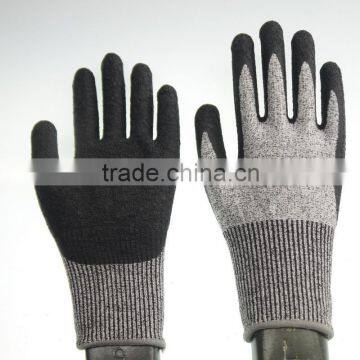 HPPE Crinkle Latex Coated Anti Cut Work Gloves