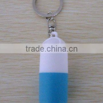 plastic pill box with key chain