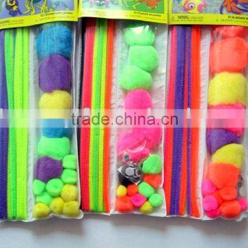 School Craft Kits pompons&chenille stem Animal Set