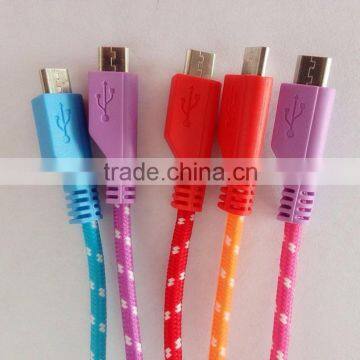 shenzhen hot sale micro dual usb data cable 1.2m micro data cable for samsung galaxy s4