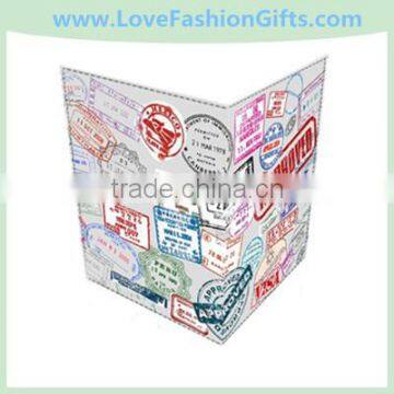 Visa Stamps WHITE -Passport Cover