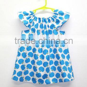 Girl Short Sleeve Dress Toddler Summer Dress Apple Printed Kids Jumper photo-2