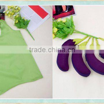 eggplant polyester folding bag/190T polyester shopping bag/foldable shopping bag