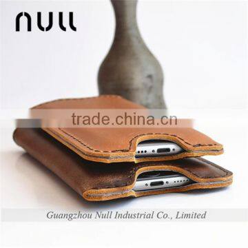 Vintage fashion minimalism leather hand mobile phone holder