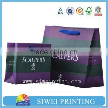 Customized Craft paper bag with your logo printed with handle in packagings