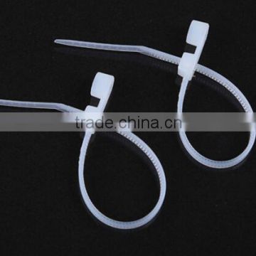 5" Mounted Head Cable Ties (40 lb.) (Natural)