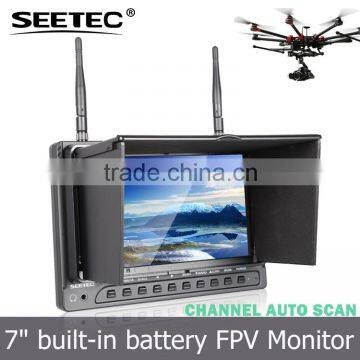 7" FPV monitor high definition diversity receivers sunshade cover dji s900 for aerial photography