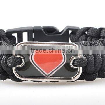 Best selling how to make paracord bracelet with logo for man