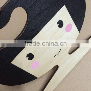 high quality girl velvet suit hangers wooden girl hanger