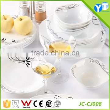 JC-CJ008 China Classic Opal Glass Dinnerware